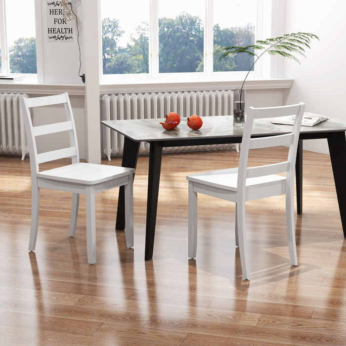 2-Piece Dining Chair Set - Solid Rubber Wood Legs, Non-Slip Foot Pads, Brown - Perfect for Comfortable Dining & Kitchen Decor