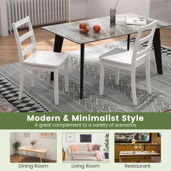 2-Piece Dining Chair Set - Solid Rubber Wood Legs, Non-Slip Foot Pads, Brown - Perfect for Comfortable Dining & Kitchen Decor