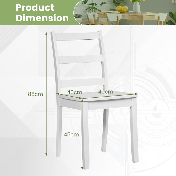 2-Piece Dining Chair Set - Solid Rubber Wood Legs, Non-Slip Foot Pads, Brown - Perfect for Comfortable Dining & Kitchen Decor
