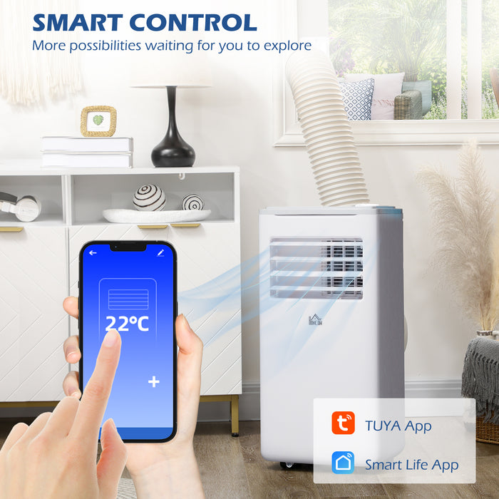 9000 BTU Portable Air Conditioner - WiFi-Enabled Smart Cooling Dehumidifier Fan with LED Display - Ideal for Rooms up to 20m² with Remote Control