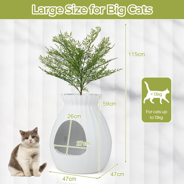 Smart Plant - Cat Litter Box with Electronic Odor Removal and Sterilization - Ideal Solution for Indoor Cat Owners