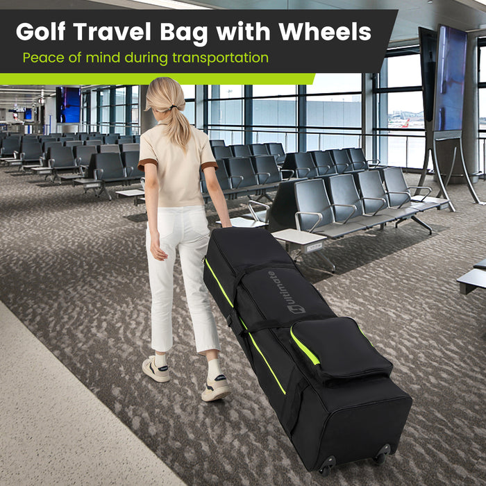 Golf Gear - Soft-Sided Travel Bag with Durable Wheels - Ideal for Golfers Seeking Transport Convenience