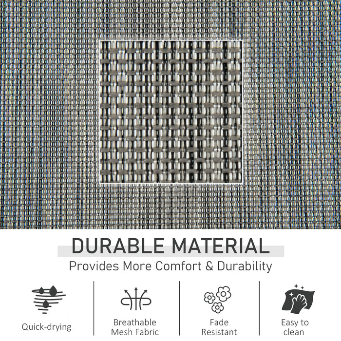 Patio Rocking Chair Set - Outdoor Sun Lounger with Breathable Mesh, Pillow & Storage Bag - Ideal for Garden Relaxation & Comfort