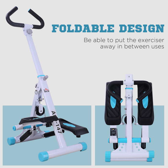Stepper with Handle and Hand Grips - Cardio Workout Fitness Machine for Aerobic Exercise - Ideal for Home Gym Fitness Enthusiasts