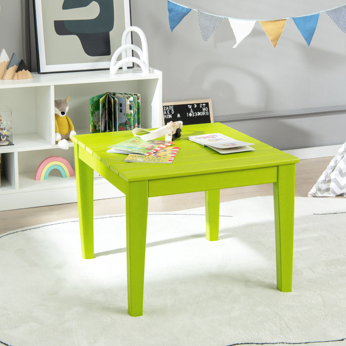 HDPE Kids Square Table - 64.5cm X 64.5cm Table Perfect for Reading, Drawing, Dining - Ideal for Children's Learning and Meal Times