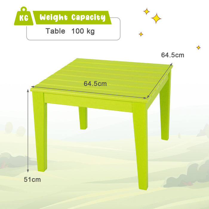 HDPE Kids Square Table - 64.5cm X 64.5cm Table Perfect for Reading, Drawing, Dining - Ideal for Children's Learning and Meal Times