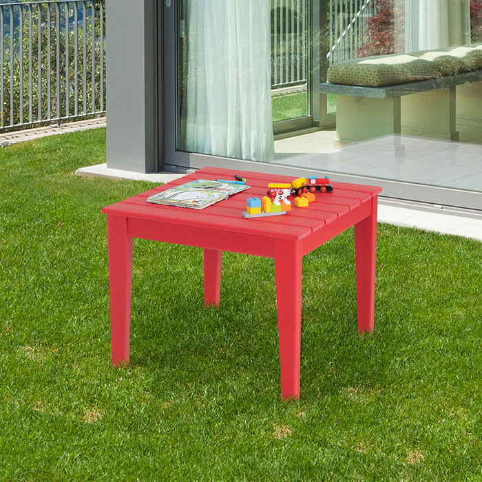 HDPE Kids Square Table - 64.5cm X 64.5cm Table Perfect for Reading, Drawing, Dining - Ideal for Children's Learning and Meal Times