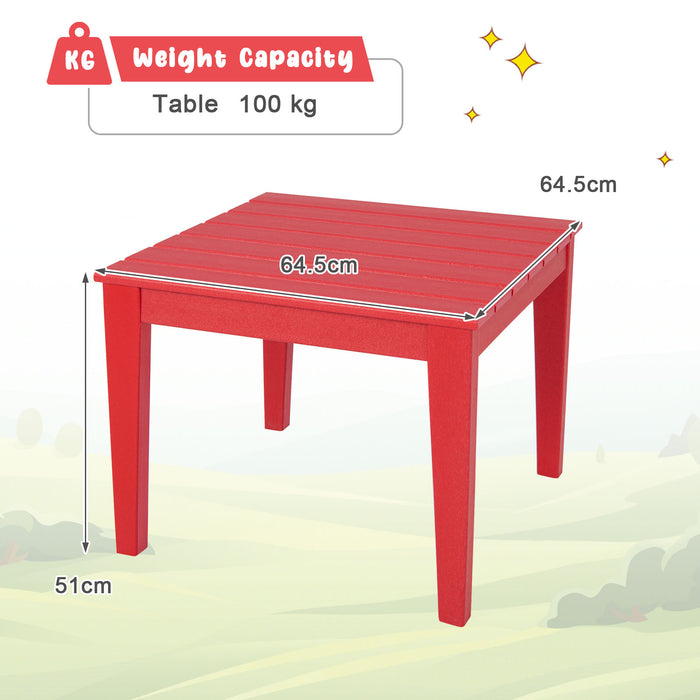HDPE Kids Square Table - 64.5cm X 64.5cm Table Perfect for Reading, Drawing, Dining - Ideal for Children's Learning and Meal Times