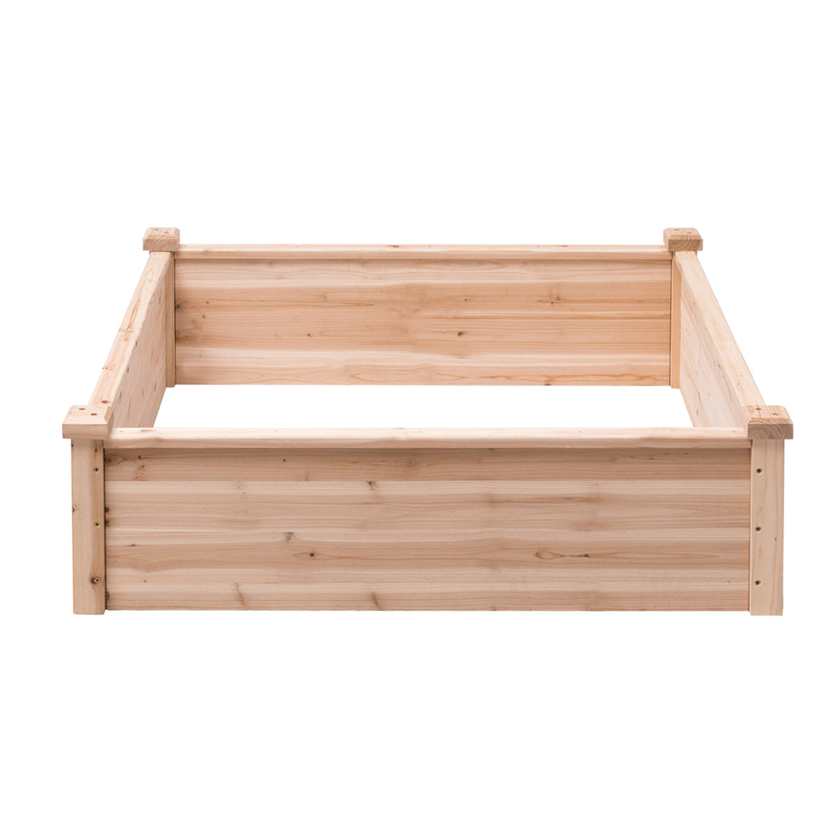 Elevated Fir Wood Square Plant Box for Controlled Plant Growth — Shopsta UK