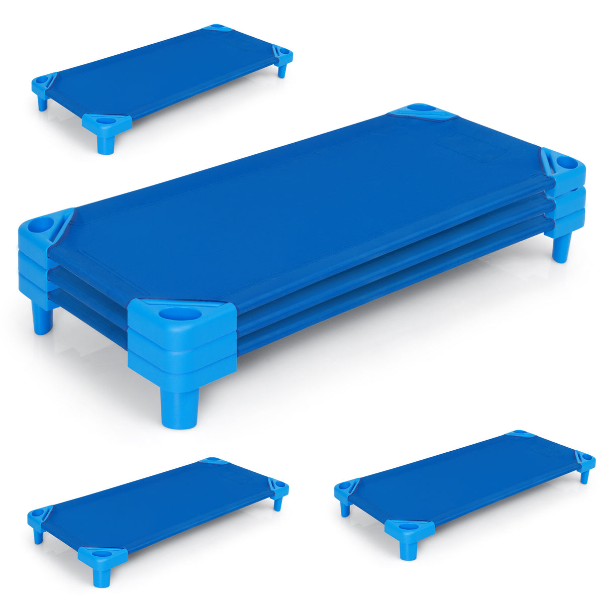 KidKraft - Stackable Youngsters' Nap Cot Bed with Quick-Lift Corner Design - Ideal Solution for Daycare, Sleepovers, and Family Visits