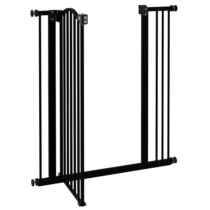 Metal Pet Safety Gate - Dog and Puppy Secure Barrier, Folding Design, Easy Installation - Ideal for Home Containment and Room Division