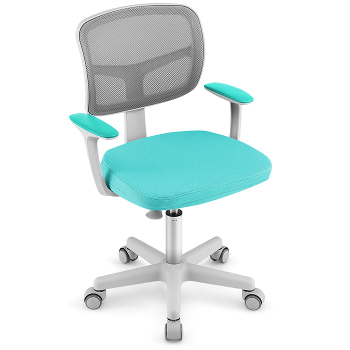Adjustable Children's Desk Chair - Swivel Capabilities and Lumbar Support, Blue - Ideal for Growing Kids and Promoting Proper Posture