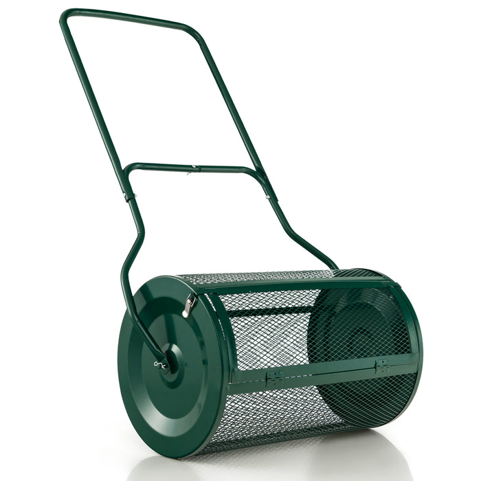 Compost Spreader, 27 Inch - Upgrade U-shaped Handle, Black - Ideal for Garden Waste Management