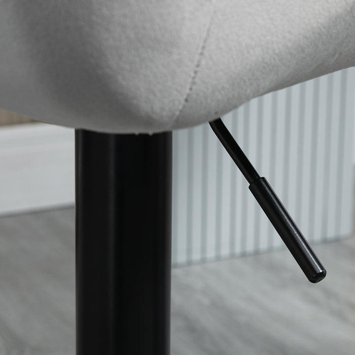 Velvet Touch Swivel Barstools with Backs - Set of 2, Adjustable Height, Metal Frame, Footrest, and Moulded Triangle Seat - Comfortable Seating for Kitchen, Bar, Entertainment Area