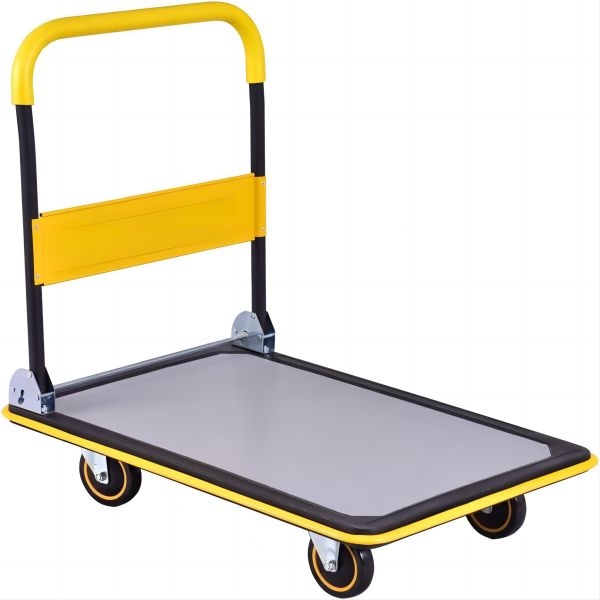 Unknown Brand - 300kg Folding Push Cart Dolly with High Load Capacity - Ideal for Heavy Duty Transport Tasks