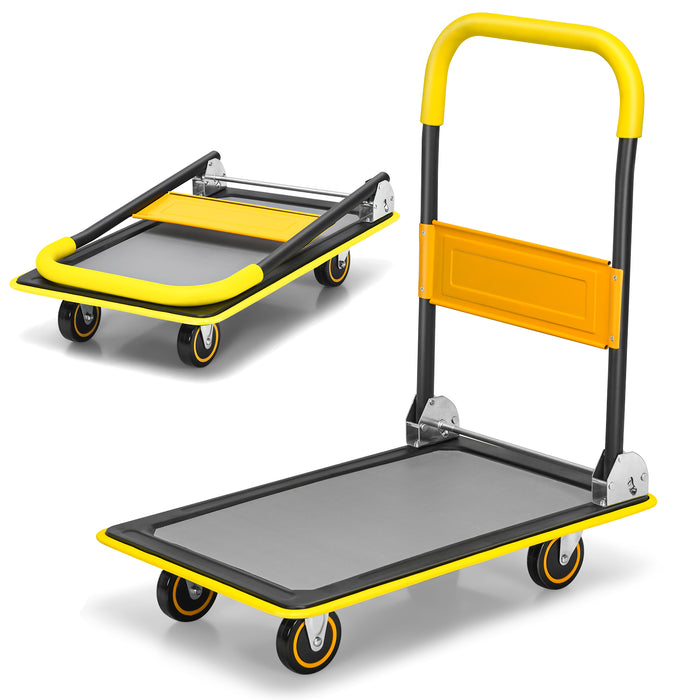 Unknown Brand - 300kg Folding Push Cart Dolly with High Load Capacity - Ideal for Heavy Duty Transport Tasks