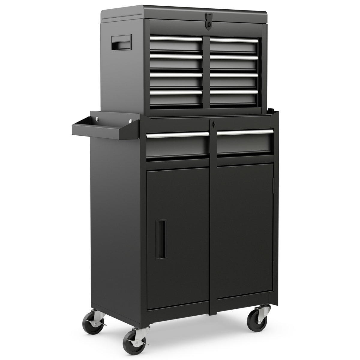Heavy-Duty Tool Cabinet - High Storage Capacity with Lockable Wheels - Perfect for Professional Handymen and DIY Enthusiasts