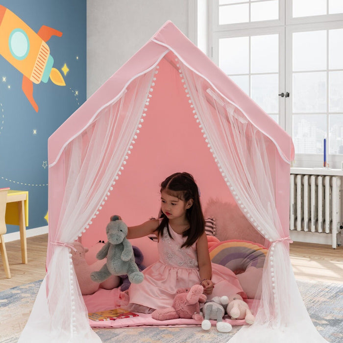 Kids Fun Den - Blue Play Tent with Windows and Washable Mat - Perfect for Indoor and Outdoor Adventure Games