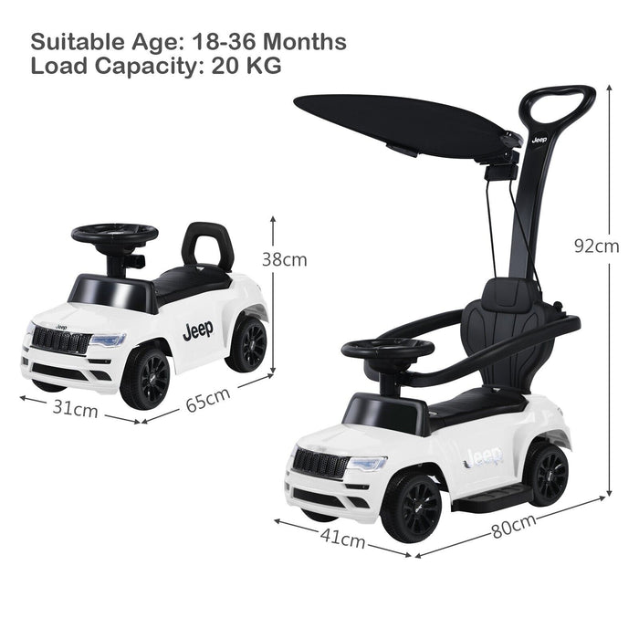 Kids Ride-On Push Car, Model 3-In-1 - Adjustable Black Visor, Mobility Toy - Perfect Solution for Children Outdoor Play