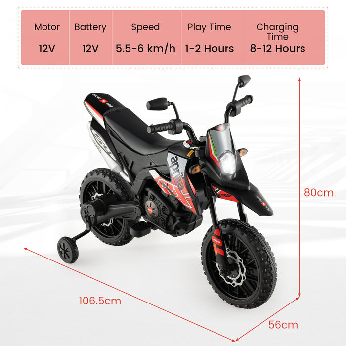 Battery-Powered Toddler Motorbike, 12V - Musical Feature for Children's Fun - Perfect for Kids Aged 3-8 Years Old