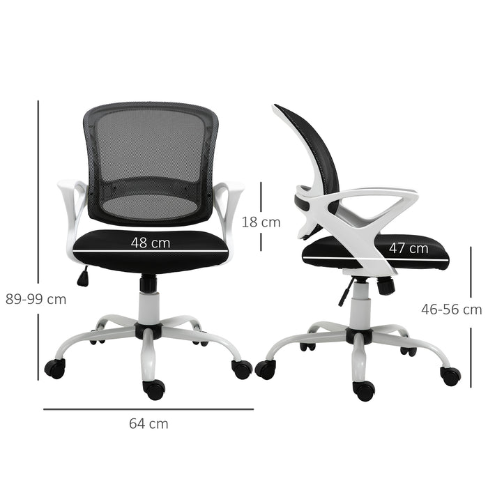 Mesh Ergonomic Office Swivel Chair - Lumbar Support, Adjustable Height & Armrests, Breathable Design - Ideal for Extended Desk Work & Comfort