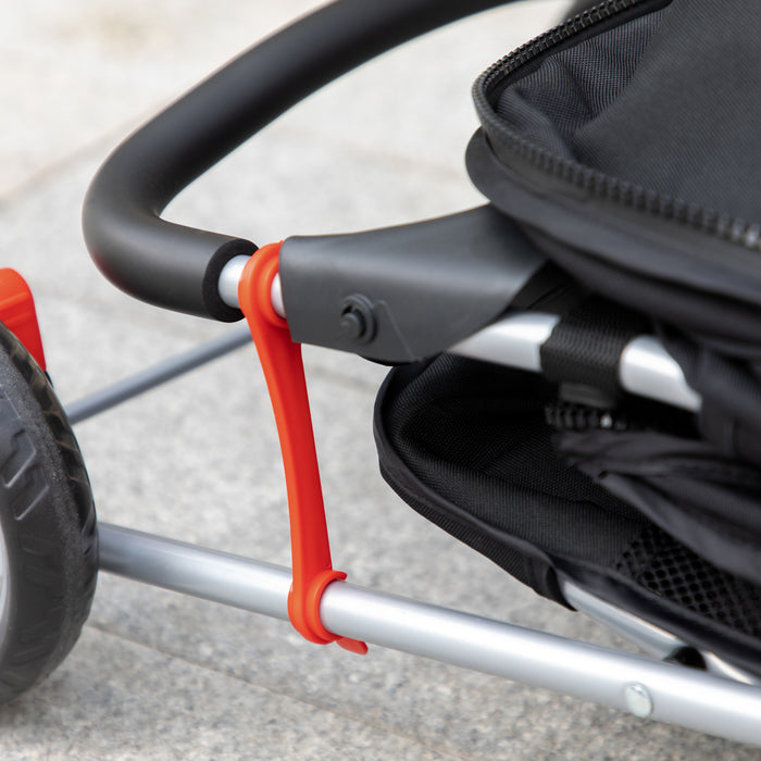 Pet Stroller for Small Dogs and Cats - 3-Wheel Dog Pushchair Trolley with Jogger Carrier Features, Black - Ideal for Travel and Outdoor Activities with Puppies or Miniature Breeds