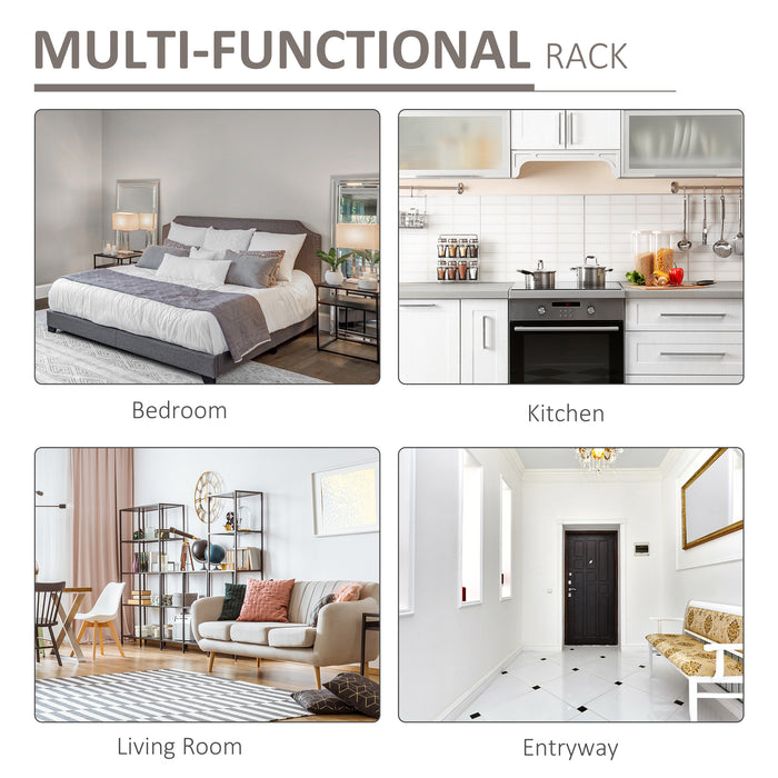 3-Tier Corner Shelf Unit - Adjustable Feet & Back Panels, Smooth Surface for Home Office - Stylish Storage Solution in Black Brown