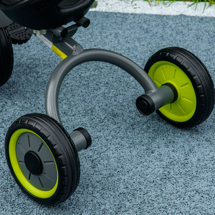 Adjustable Kids 3-Wheel Trike - Tricycle with Seat Adjustment, Storage Basket, and Bell - Perfect for Toddlers Aged 2-5 Years, Black Color