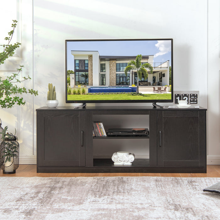 TV Stand for 65 Inches TVs - Storage Cabinets, Adjustable Shelves - Ideal for Improved Organization