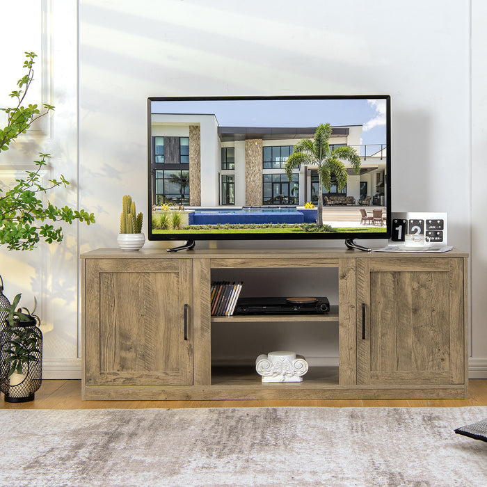 TV Stand for 65 Inches TVs - Storage Cabinets, Adjustable Shelves - Ideal for Improved Organization