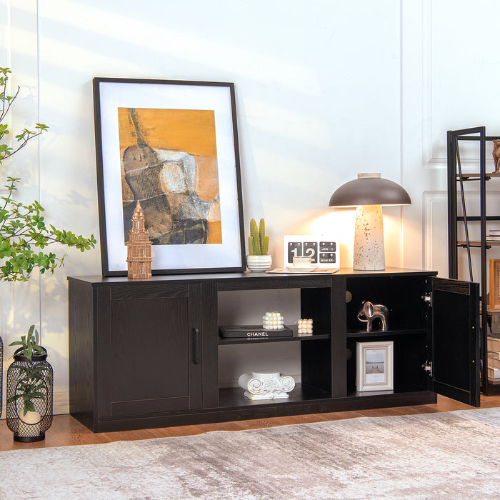TV Stand for 65 Inches TVs - Storage Cabinets, Adjustable Shelves - Ideal for Improved Organization