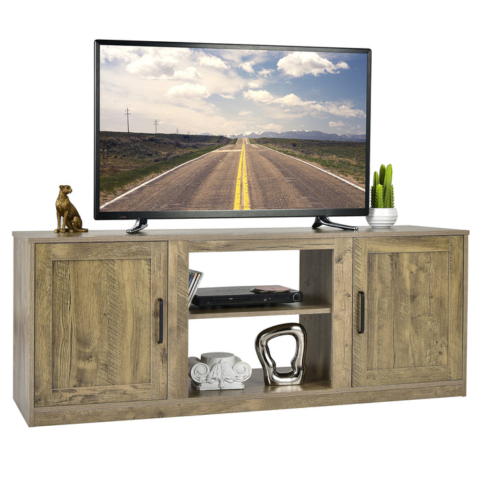 TV Stand for 65 Inches TVs - Storage Cabinets, Adjustable Shelves - Ideal for Improved Organization