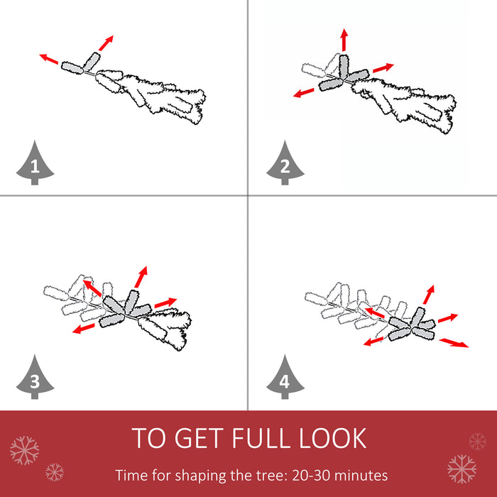 6FT Artificial Pre-Lit Pencil Christmas Tree - Adorned with Red Berries & Pinecones, Collapsible Stand - Festive Holiday Decor for Home & Indoor Spaces