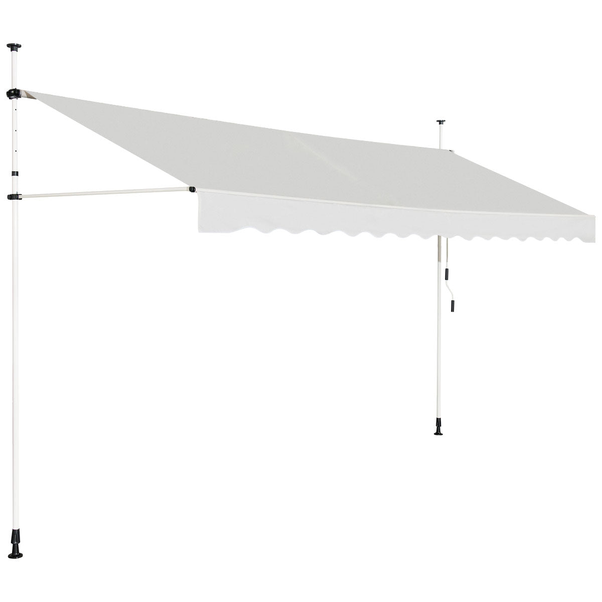 Manual Crank Telescopic Awning - Sun Shade Protection Device - Ideal for Outdoor Spaces Needing Shade and Comfort