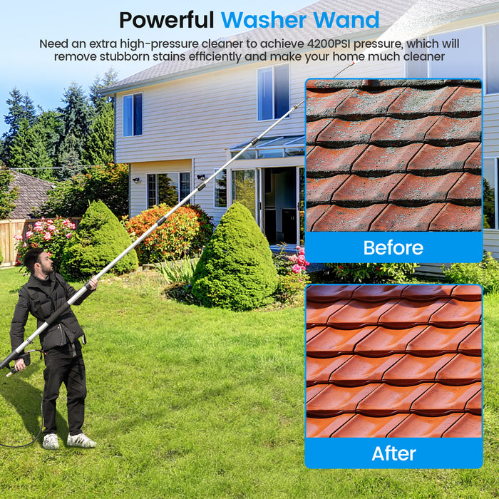 Telescoping Wand Brand - Pressure Washer Accessory with 5 Spray Nozzles - Ideal Solution for Hard-to-reach Washing Tasks