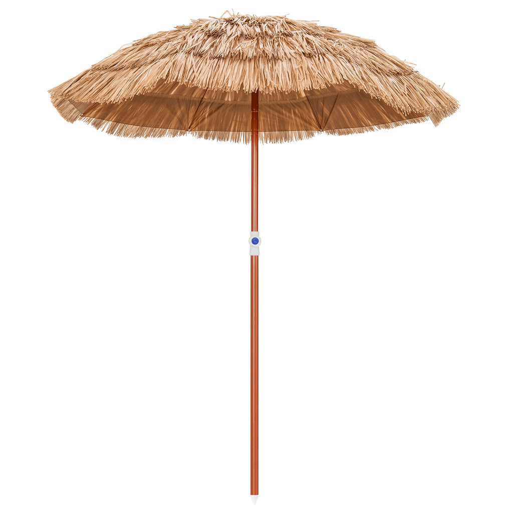 1.9 M Thatched Patio Umbrella - Outdoor Sunshade with Carrying Bag - Perfect Shade Solution for Patio or Garden