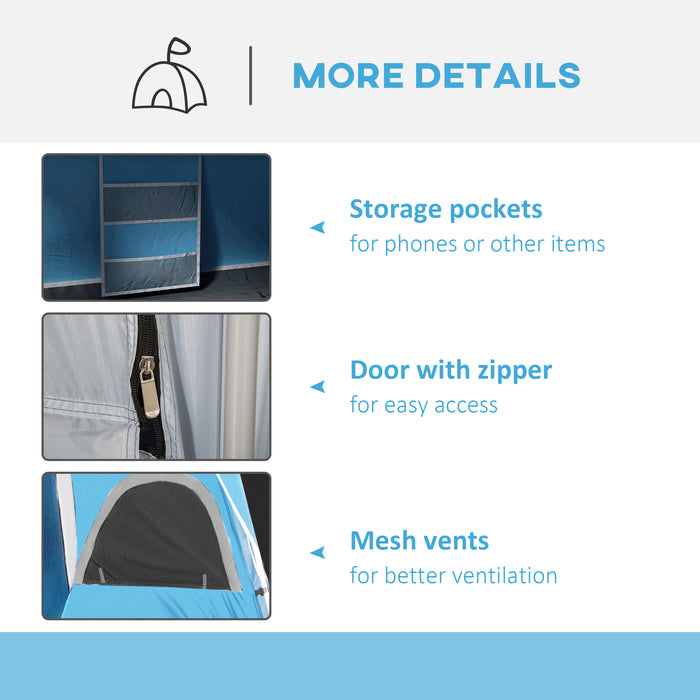 Family-Size Outdoor Shelter - 4-8 Person 2-Room Camping Tent with Mesh Windows and Easy Set-Up - Ideal for Backpacking, Hiking, and Group Trips