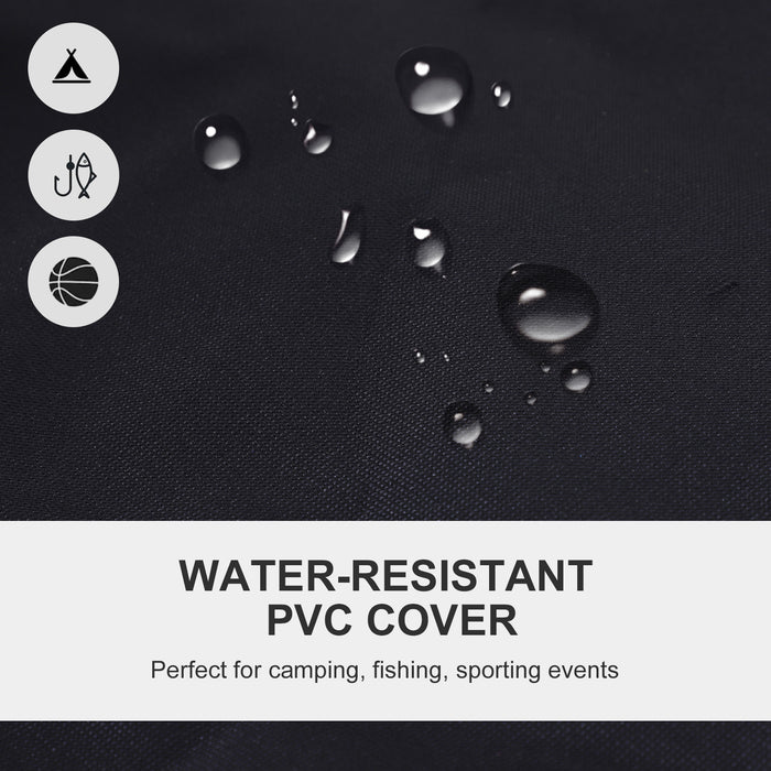 Sturdy Red Folding Chair with Metal Frame & Sponge Padding - Portable Camping Seat with Storage Pockets - Comfortable Outdoor Seating for Campers & Tailgating Events