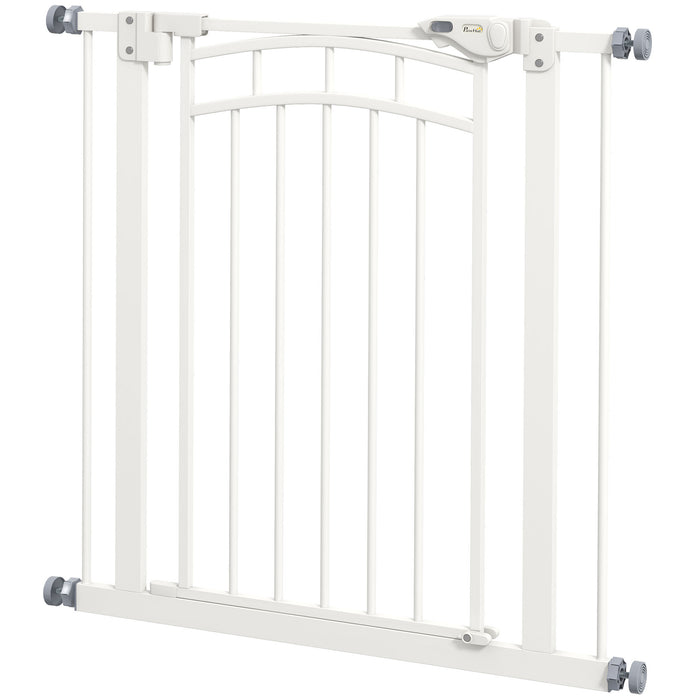 Pressure Fit Auto-Closing Stair Gate - Ideal for Dogs, Quick & Effortless Setup - Fits 74-80cm Openings, Keeps Pets Safe