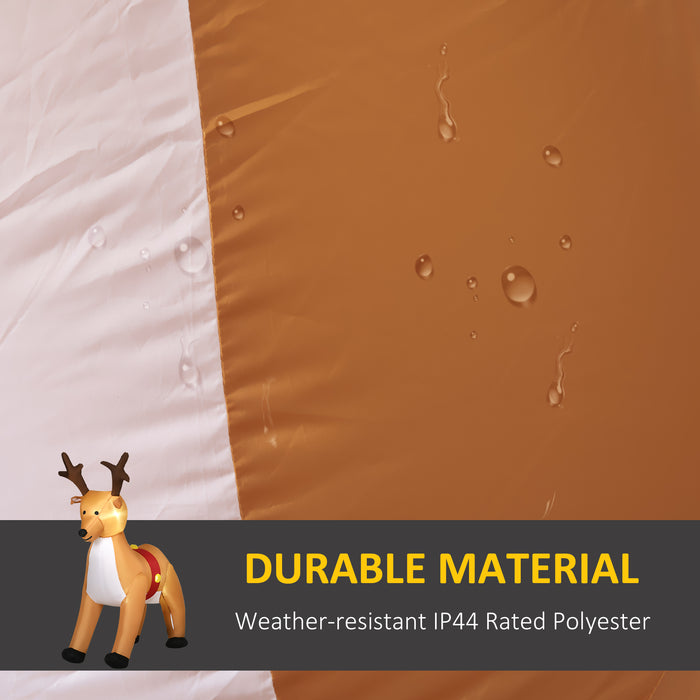 Inflatable LED-Lit Christmas Reindeer 1.8m - Festive Xmas Outdoor Holiday Decor with Luminous Display - Eye-Catching Blow Up Yard Decoration for Seasonal Cheer