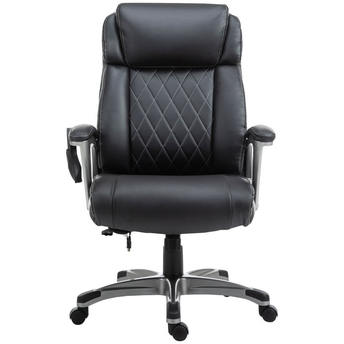 Ergonomic High-Back Massaging Office Chair with Armrests - 6-Point Vibration, Adjustable Height Executive Seat - Ideal for Stress Relief and Comfort in the Workplace