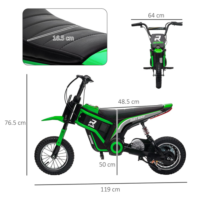 Electric Motorbike - 24V Power, Twist Grip Throttle, 12-Inch Air-Filled Tires, Music Horn, Up to 16 Km/h - Ideal for Adventurous Kids