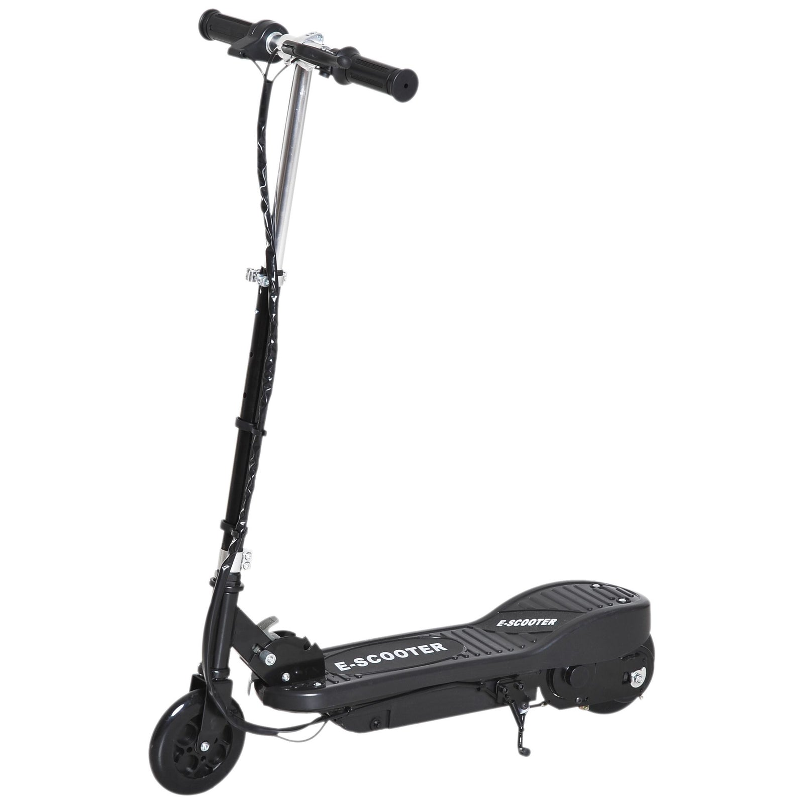 Kids Folding Electric Bike - 120W Motor, Dual 12V Batteries, Adjustable Height, PU Wheels - Ride-on E-Scooter for Children Aged 7-14, Black