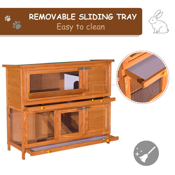 H-Sauce 100 cm - Spacious, Durable Yellow Rabbit Cage - Ideal Home for Pet Rabbits