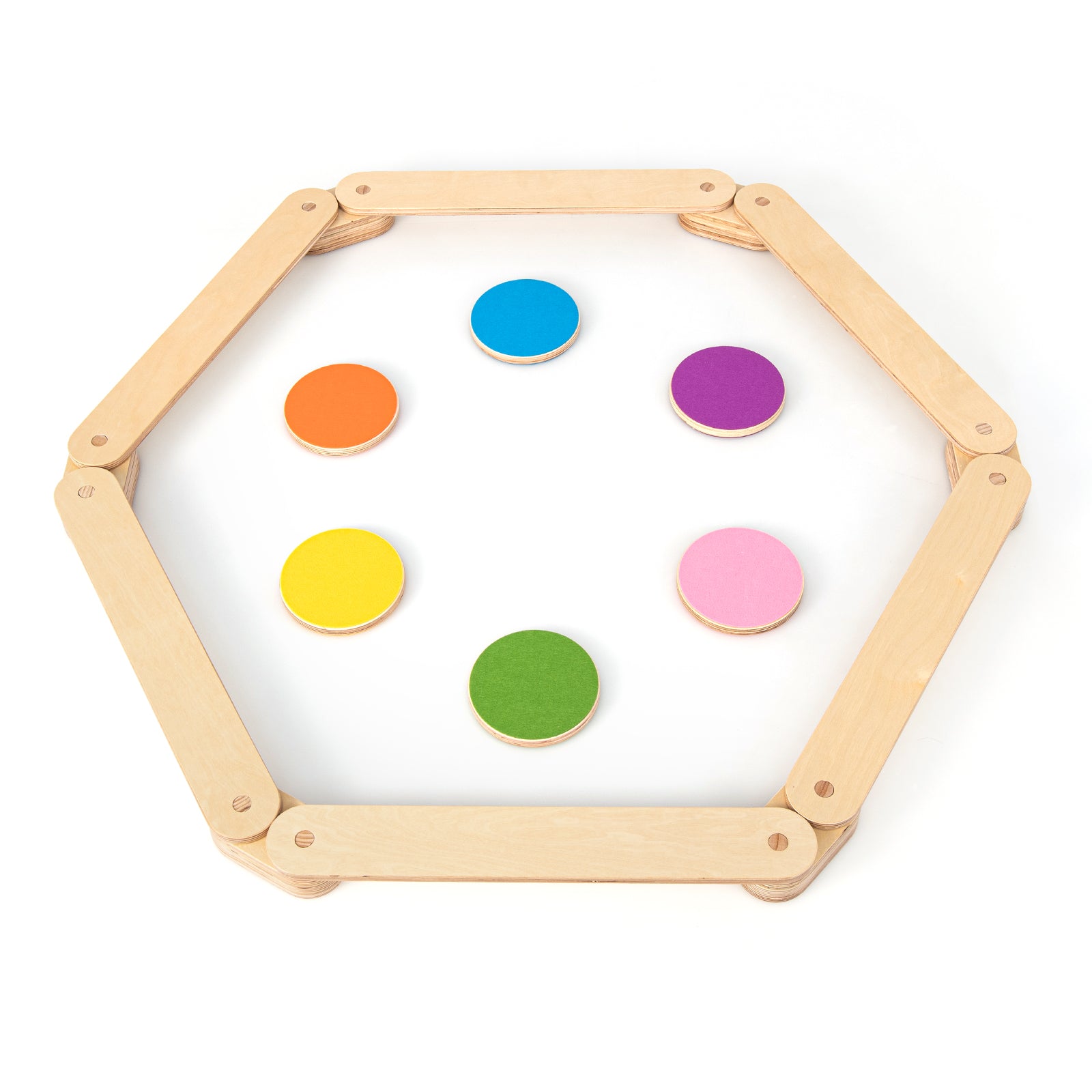 Kids' Fun Playset - 12-Piece Wooden Balance Beam and Colorful Stepping Stones - Encourages Coordination and Balance for Children