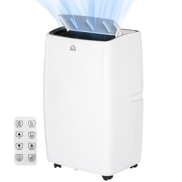 12,000 BTU Portable Air Conditioner - Dehumidifier & Sleep Mode, 24Hr Timer, Wheels - Ideal for Rooms up to 28m²