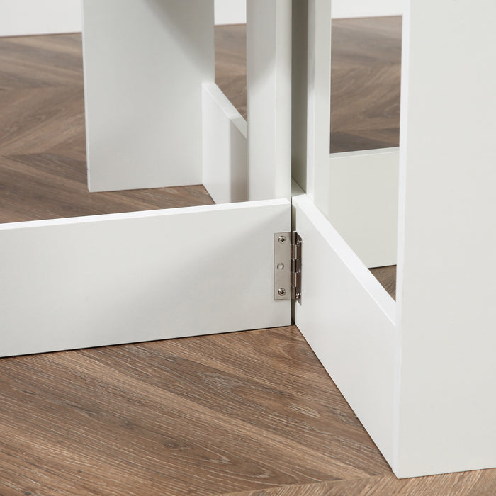 Space-Saving Foldable Dining Table - Drop Leaf Design for Small Kitchens and Dining Rooms - Ideal for Compact Spaces and Apartment Living