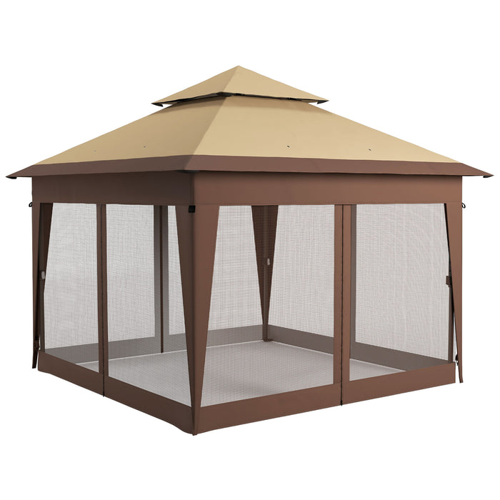 Pop-Up Gazebo 3x3m with Mosquito Netting - One-Touch Setup Marquee Party Tent, Includes Carry Bag & Sandbags - Ideal for Outdoor Events and Personal Use