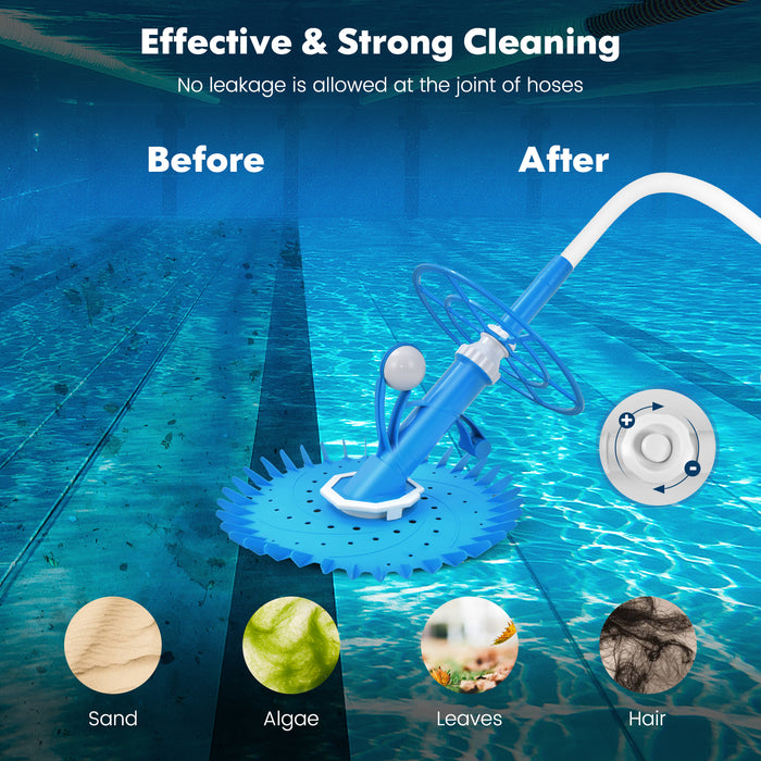 Automatic Advanced Pool Cleaner - Featuring 36-Fin Disc Pattern for Enhanced Cleaning - Ideal for Maintaining Pristine Swimming Pools