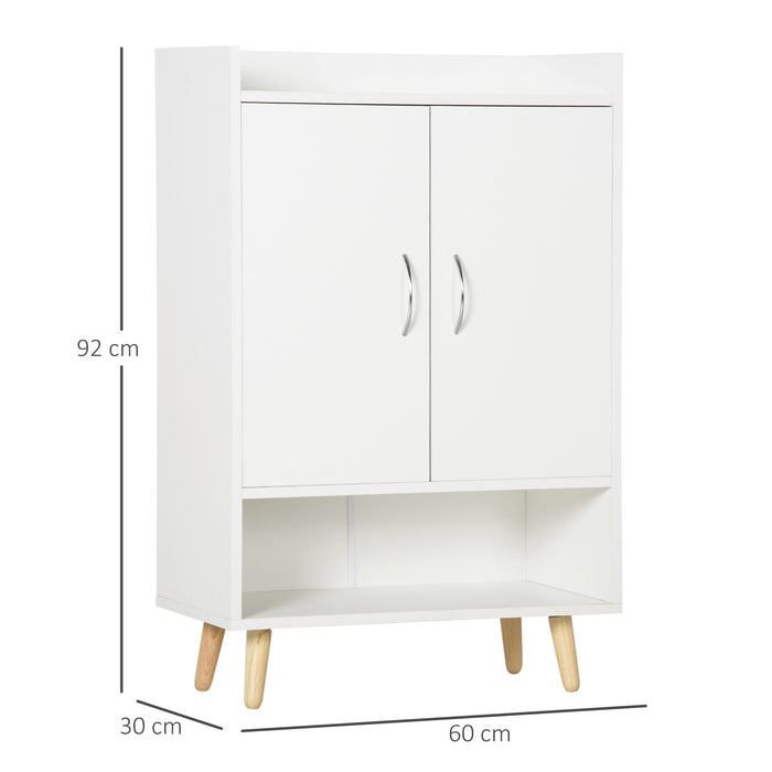 Modern Shoe Storage Cabinet - Entryway and Hallway Organizer with Doors and Shelves - Space-Saving Solution for Shoe Clutter